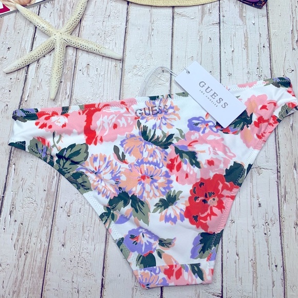 Women’s Guess Floral Bikini Bottom Medium, New - Picture 8 of 14
